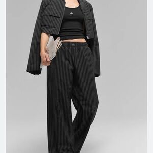 ALO YOGA pinstripe daylight boxer pant NWOT